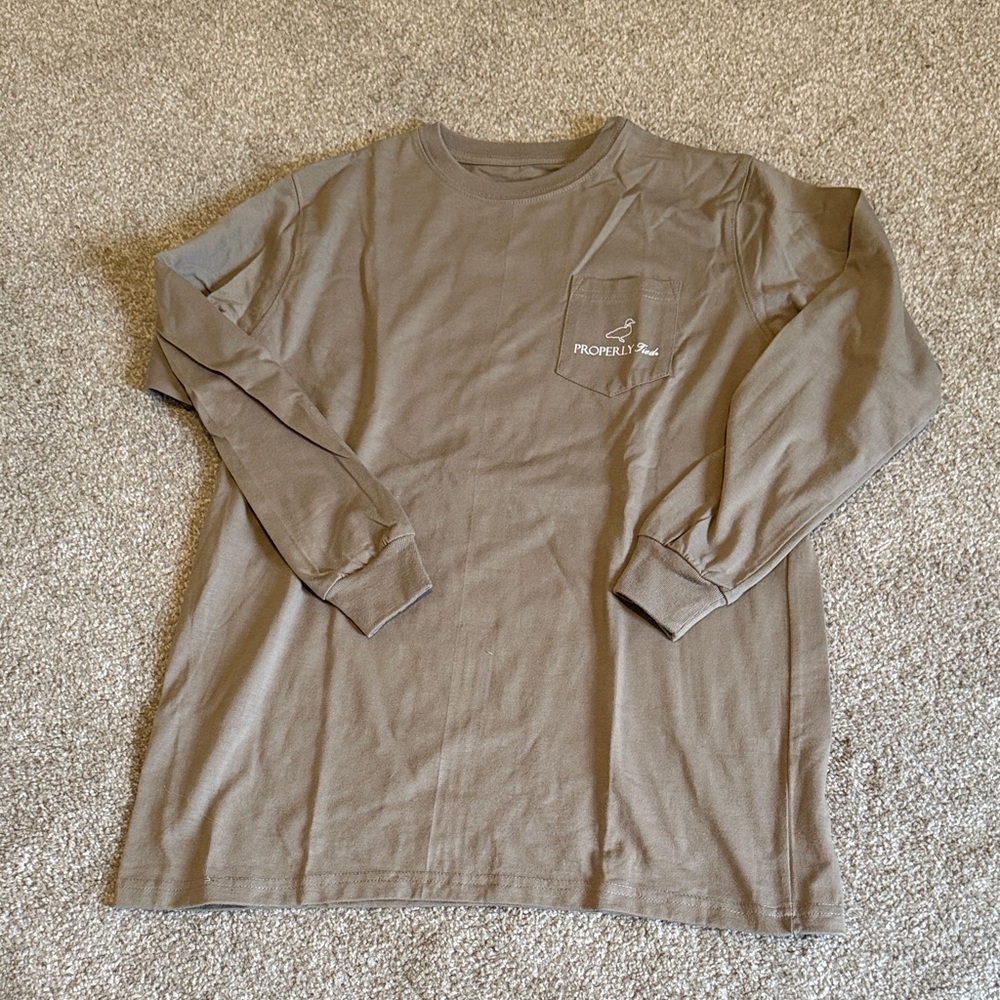 Properly Tied Gray Long Sleeve T-Shirt - Picture 5 of 10